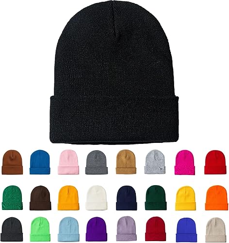 Rosoz Gorros de punto para hombre, gorros holgados para hombre, gorros de punto para mujer, suaves y cálidos, unisex