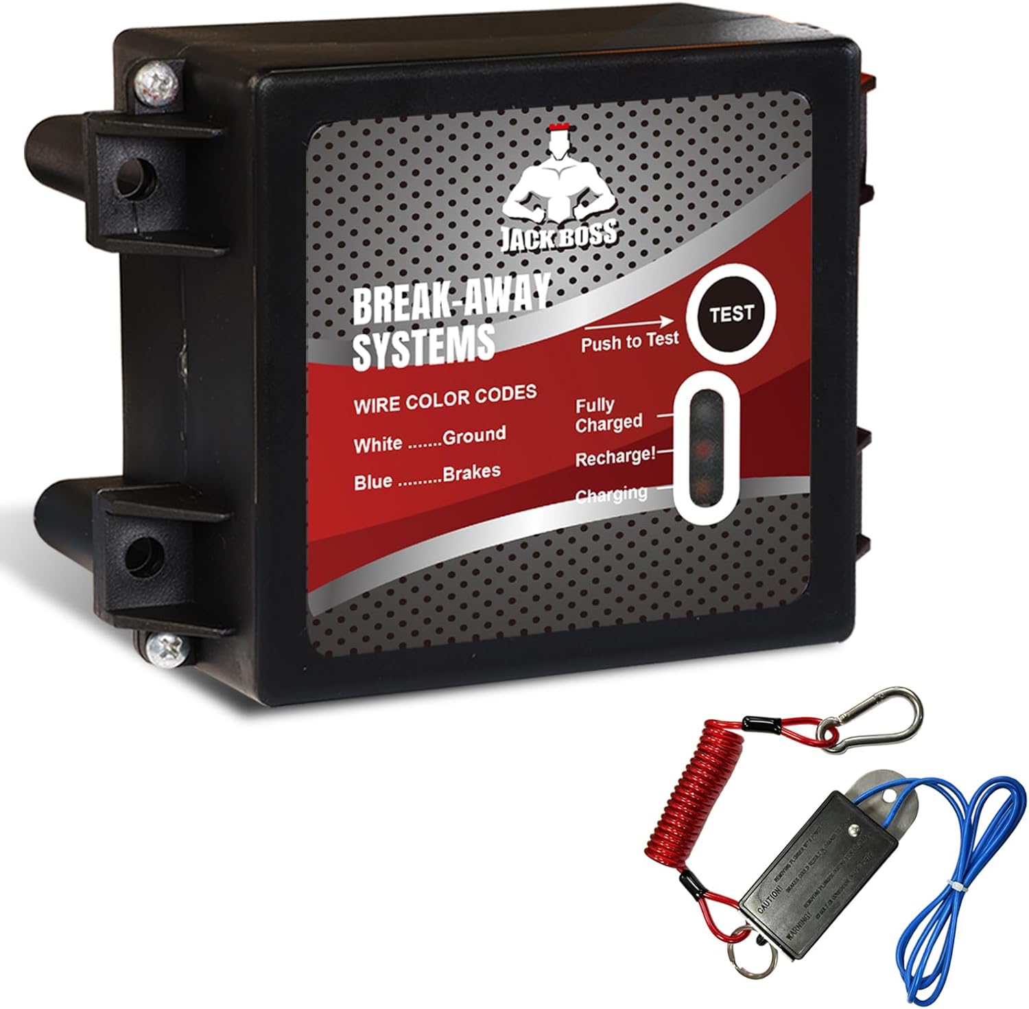 Amazon.com: Jack Boss Trailer Brakes Breakaway Kit,12V Side Load Break ...