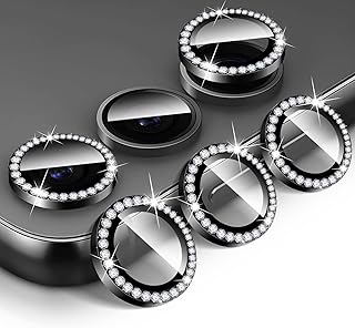 واقي عدسة كاميرا بتصميم حلقة معدنية لكل عدسة وشاشة حماية من الزجاج المقوى بدرجة صلابة 9H مضادة للخدش من اكسسوارات موبايل سامسونج جالاكسي A15/A34 شبكة الجيل الخامس A54 من دلع موبايلك