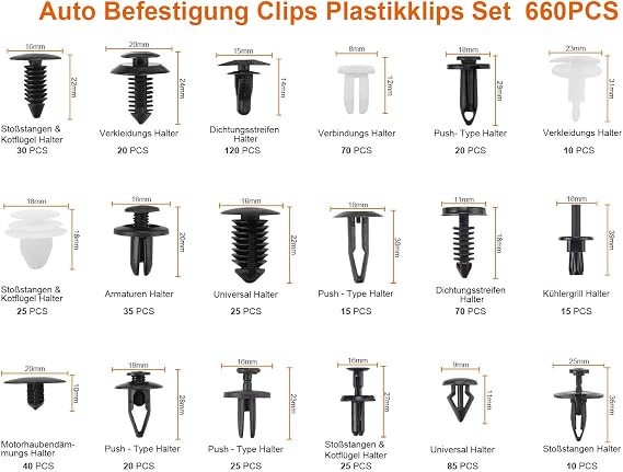 Car mounting clips.