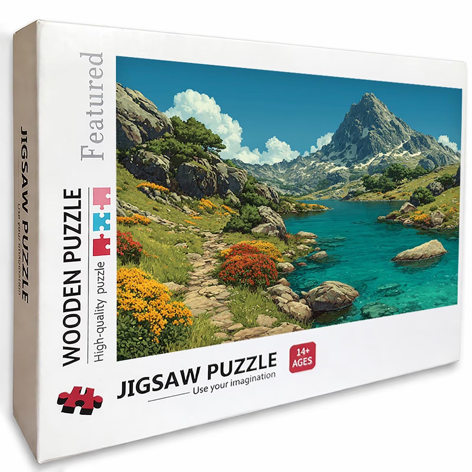 Górskie puzzle 5000 elementów dla dorosłych, drewniane puzzle 156 x 105 cm, gra edukacyjna dla dorosłych z wykwintnym pudełkiem do pakowania, kolekcja relaksująca gra, dekoracja pokoju, (krajobraz) S