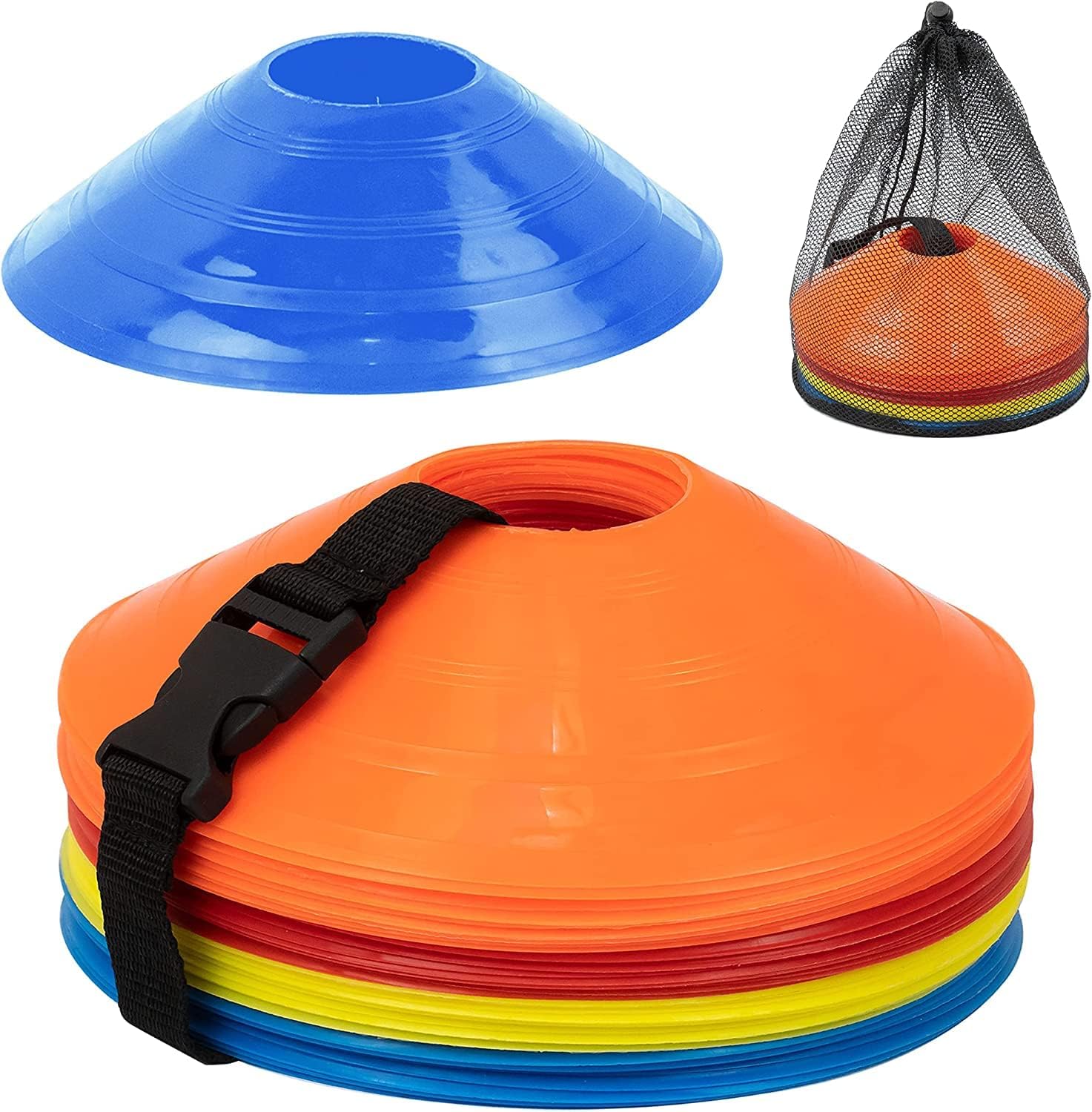 WGYAML 20 Pack Pro Disc Cones Sports Cones,Basketball, Agility Soccer Cones,Football, Kids