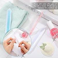 Vista 6 de SILPECWEE Juego de 3 empujadores de cutículas de vidrio de cristal, lima de uñas de doble cara, herramienta removedor de cutículas para uñas