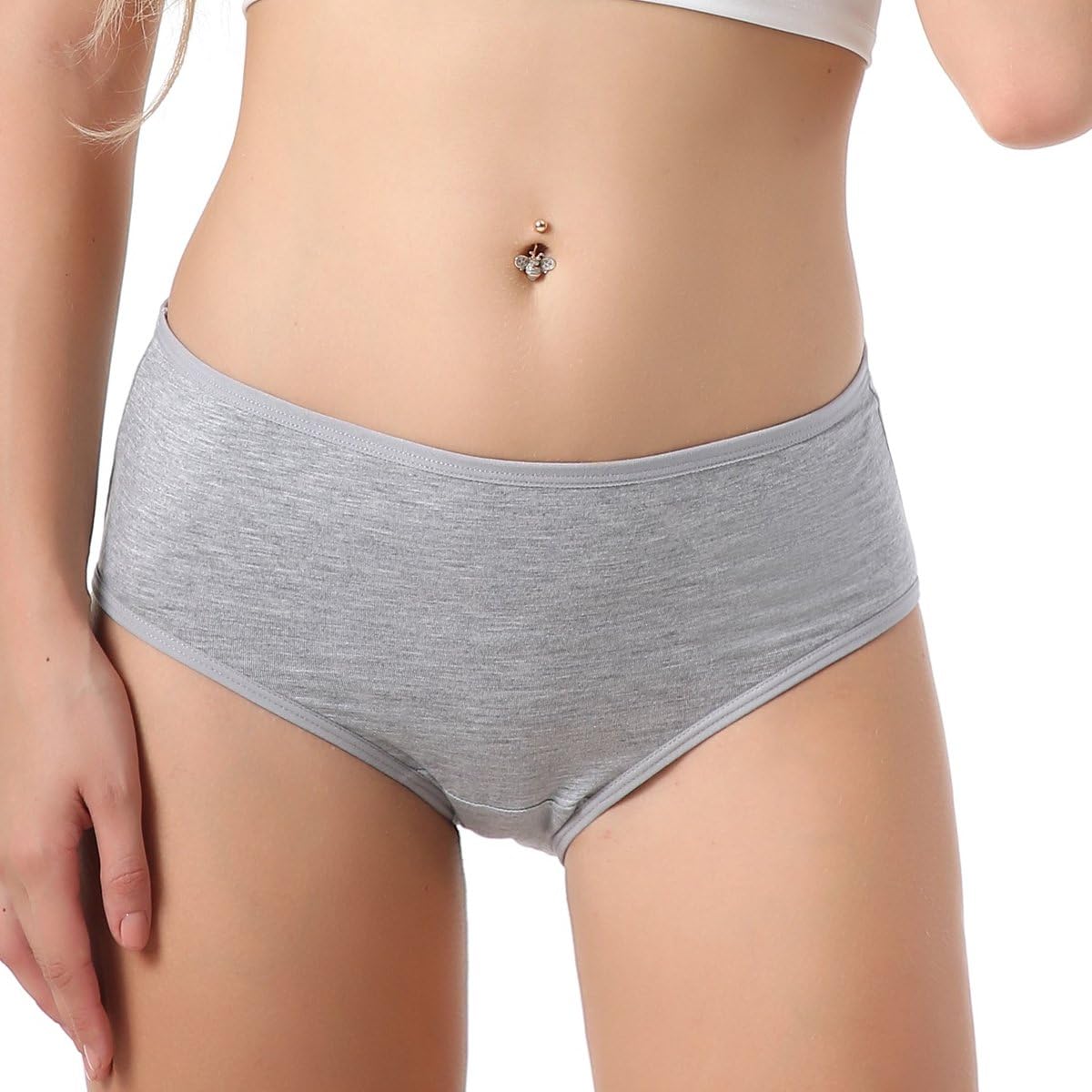 5Pack Womens Brief Soft Underwear Breathable Panties 5Colors Multipack
