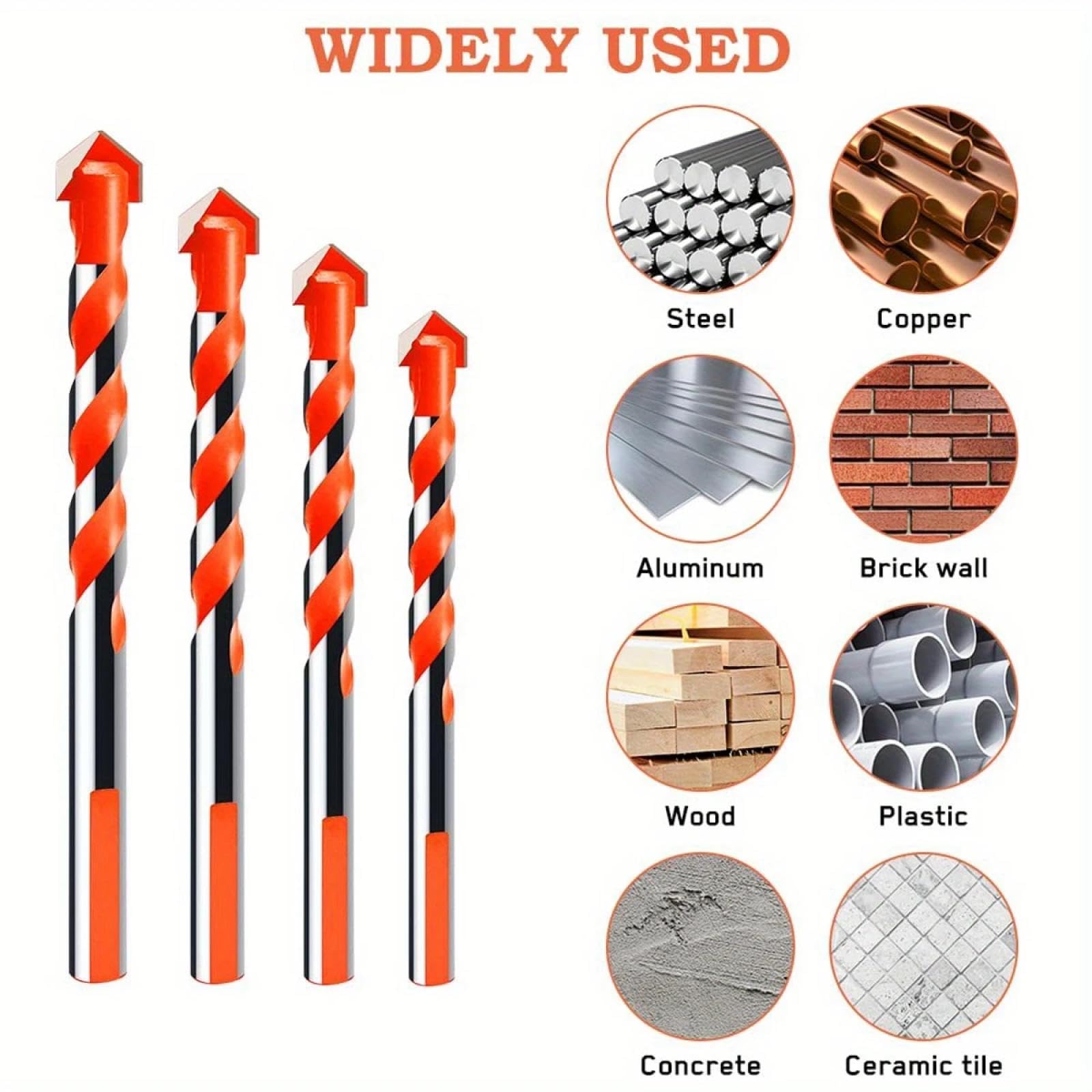 Wiertło do metalu z kobaltu, zestaw wierteł do muru z węglika wolframu 3-12 mm, zestaw 16 (12 szt. 3-12 mm)