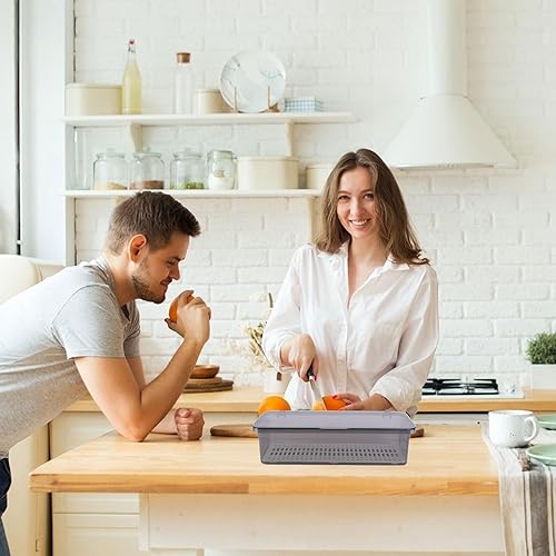 Vista 2 de DOITOOL Bandeja de cubiertos con tapa, organizador de cajones de cocina, bandeja de cubiertos de cocina y organizador de cajones de utensilios