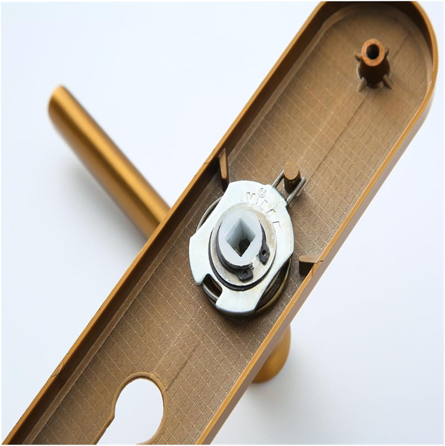 Black zinc Alloy Home Bedroom Door Lock Room Door Lock Silent Magnetic Door Handle Furniture Handle Hardware(Gun Gray 50 Silent)