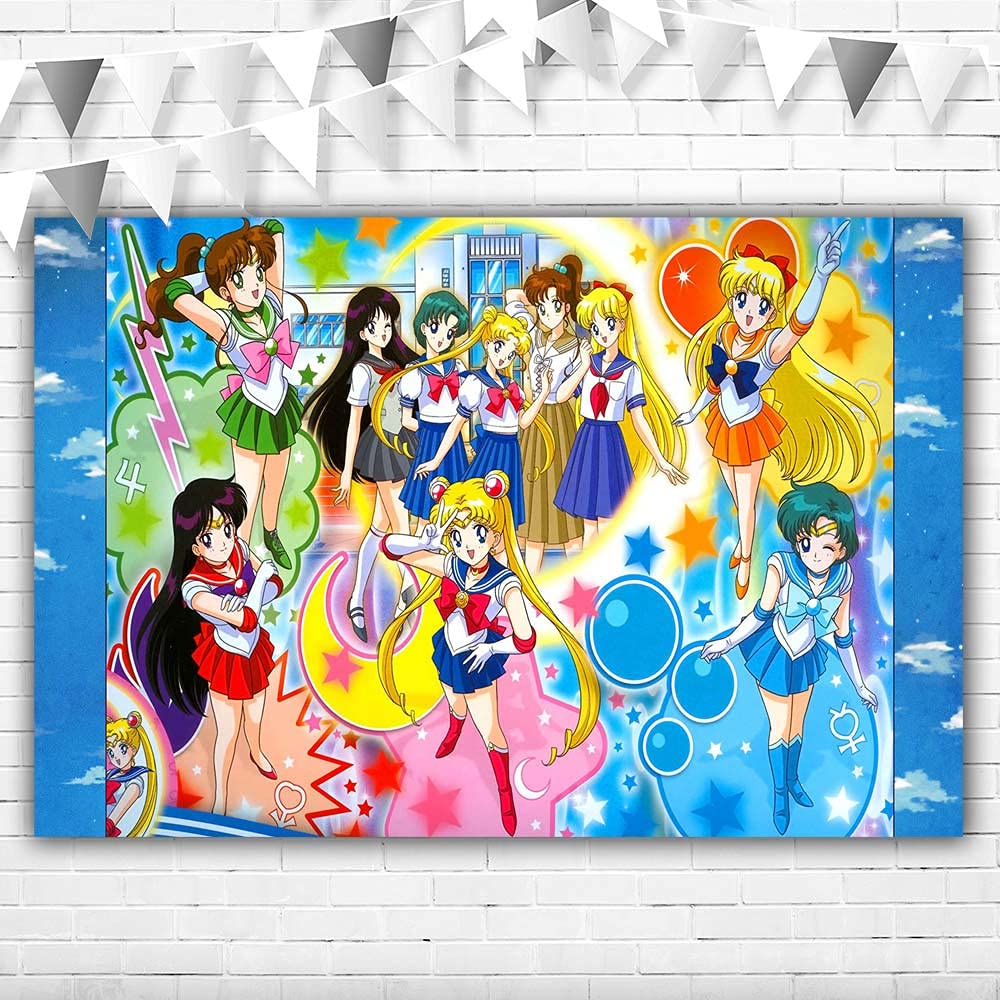 Buy Anime Sailor Moon Backdrop 5x3 Vinyl Sailor Moon Party Supplies