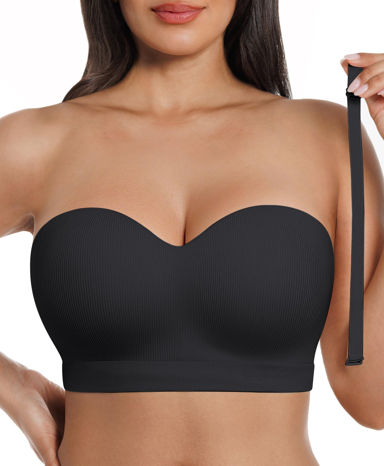 SHAPELLX smooth Wireless Non-Slip Bandeau Bra