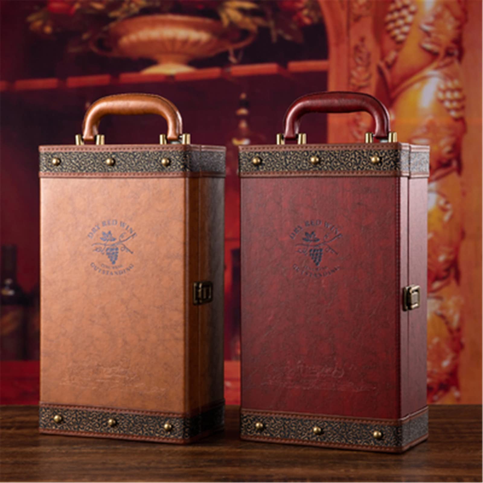 Coffret Cadeau d'emballage de vin Rouge avec Ensemble pour Home Bar Decor(#1)