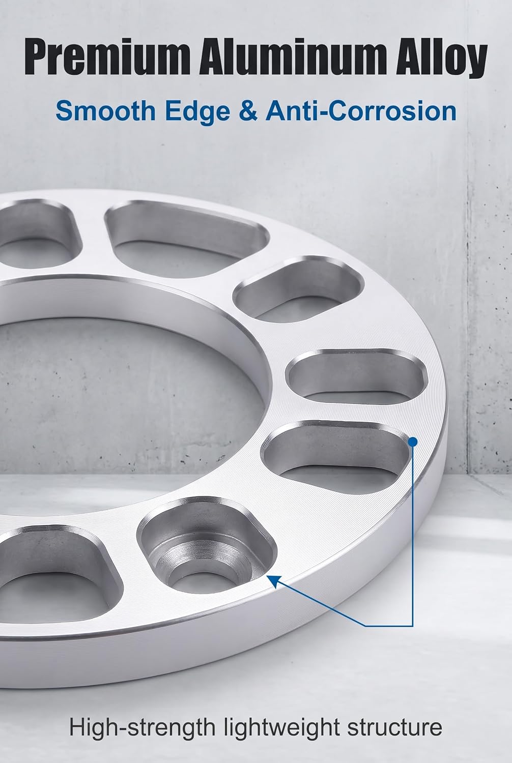 2 PCS 10mm Car Hub Centric Wheel Spacers, PCD 98mm to 120mm, Silver