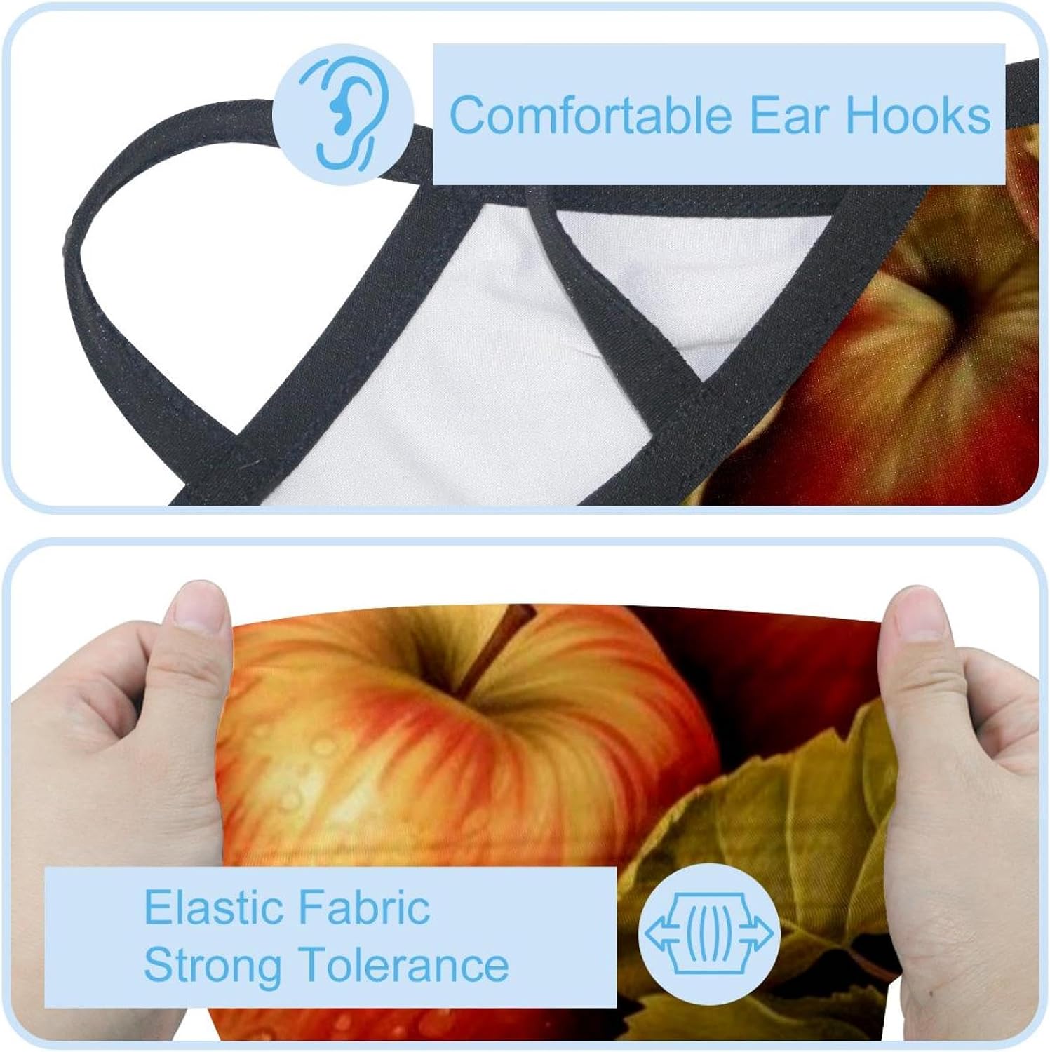 4 Pack Fruit Fishing Neck Gaiter - UV Face Mask Sun Protection for Men & Women