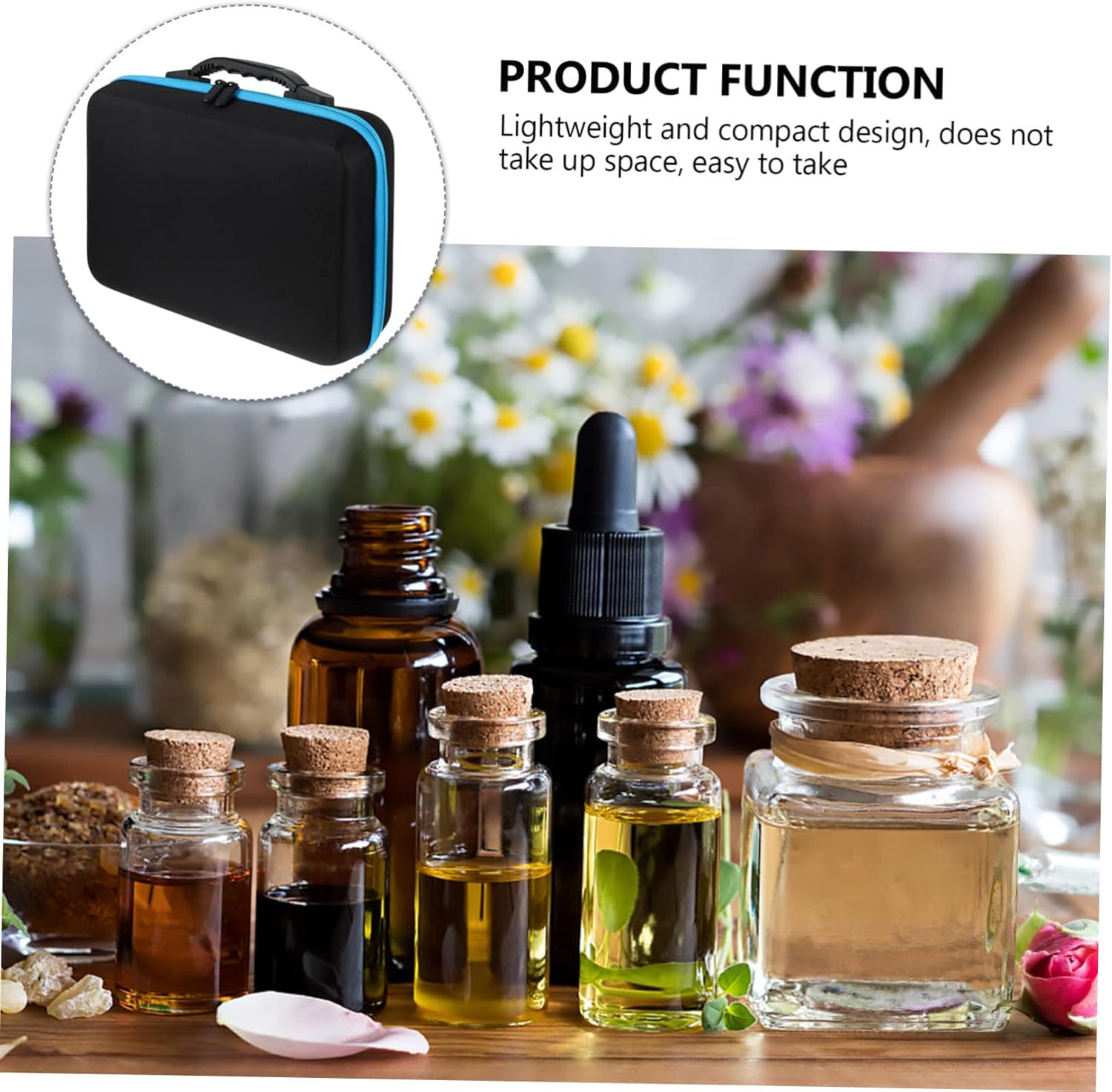 Essential Oil Holder 60 Bottle Travel Case Compact Storage Bag for 5ml/10ml Bottles for Travel Display
