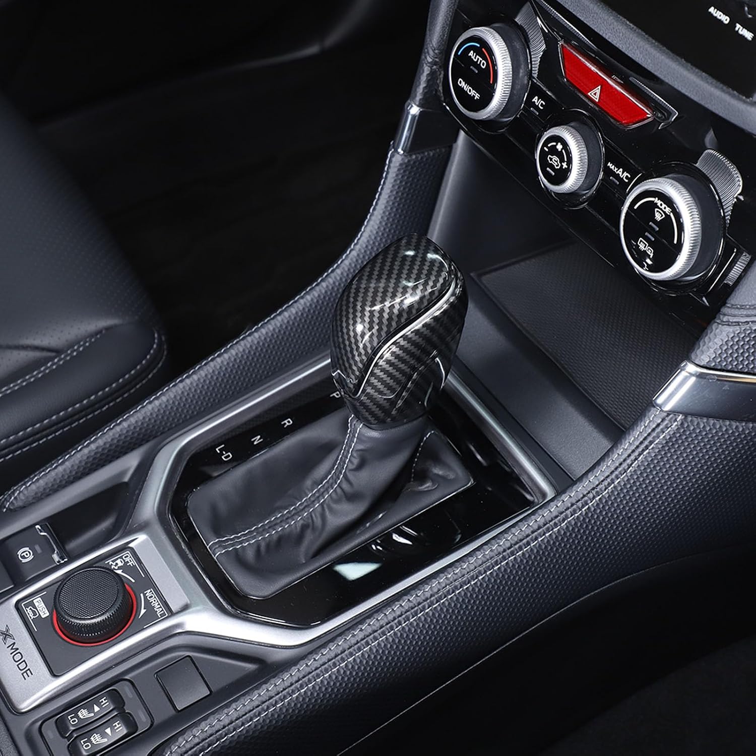Gear Shift Knob Head Cover Compatible with Subaru WRX 2022 2023 2024 Gear Shifting Knob Protection Trim Moulding Decoration Sticker Accessories (Carbon Fiber)