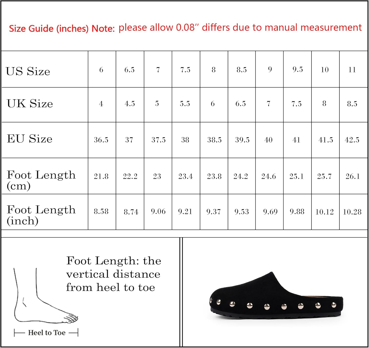 QIY Clogs for Women Slip on Faux Suede Studded Mules Comfortable Footbed Mule Potato Shoes for Women