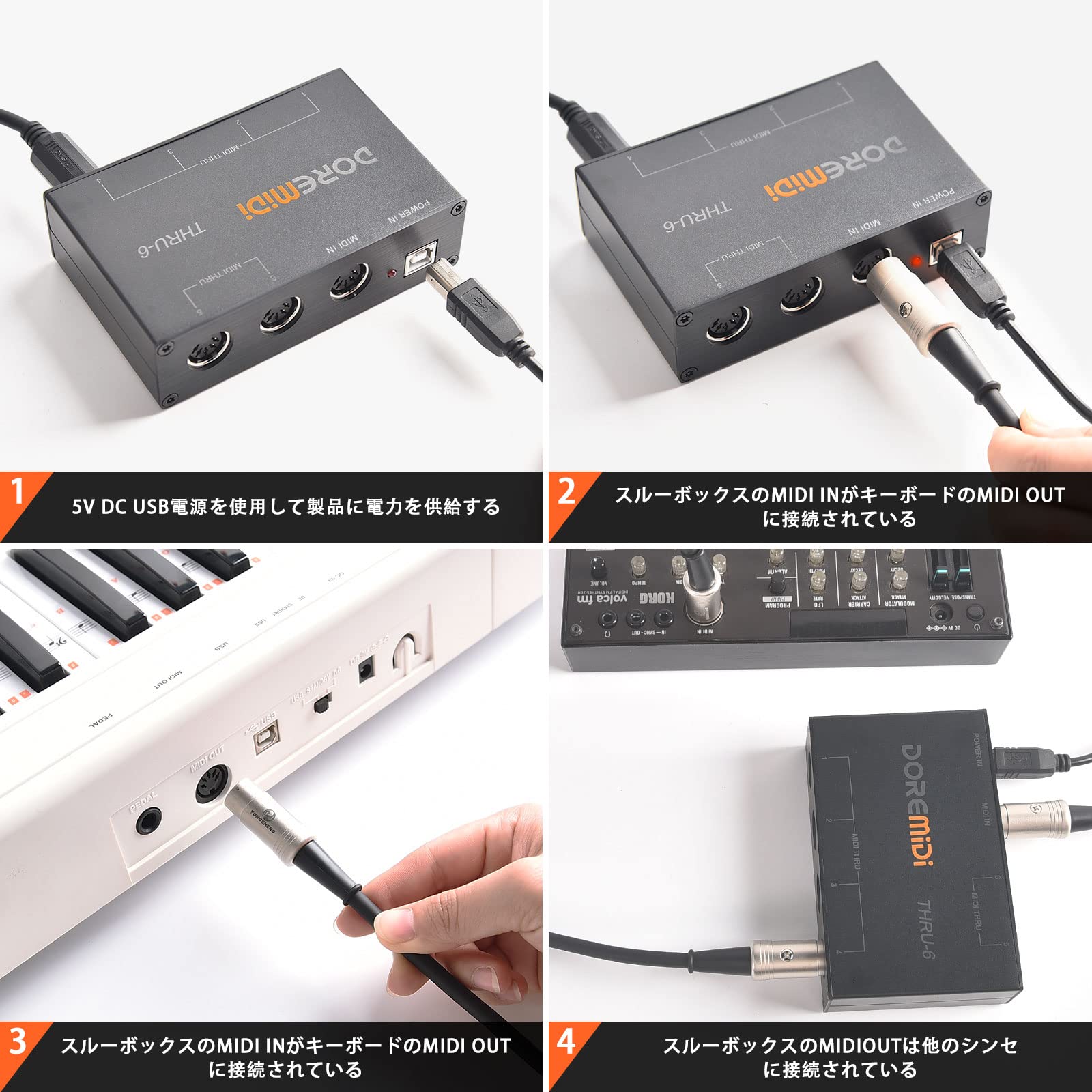 Amazon.co.jp: USB MIDIホストボックス MIDIインターフェイスからMIDI