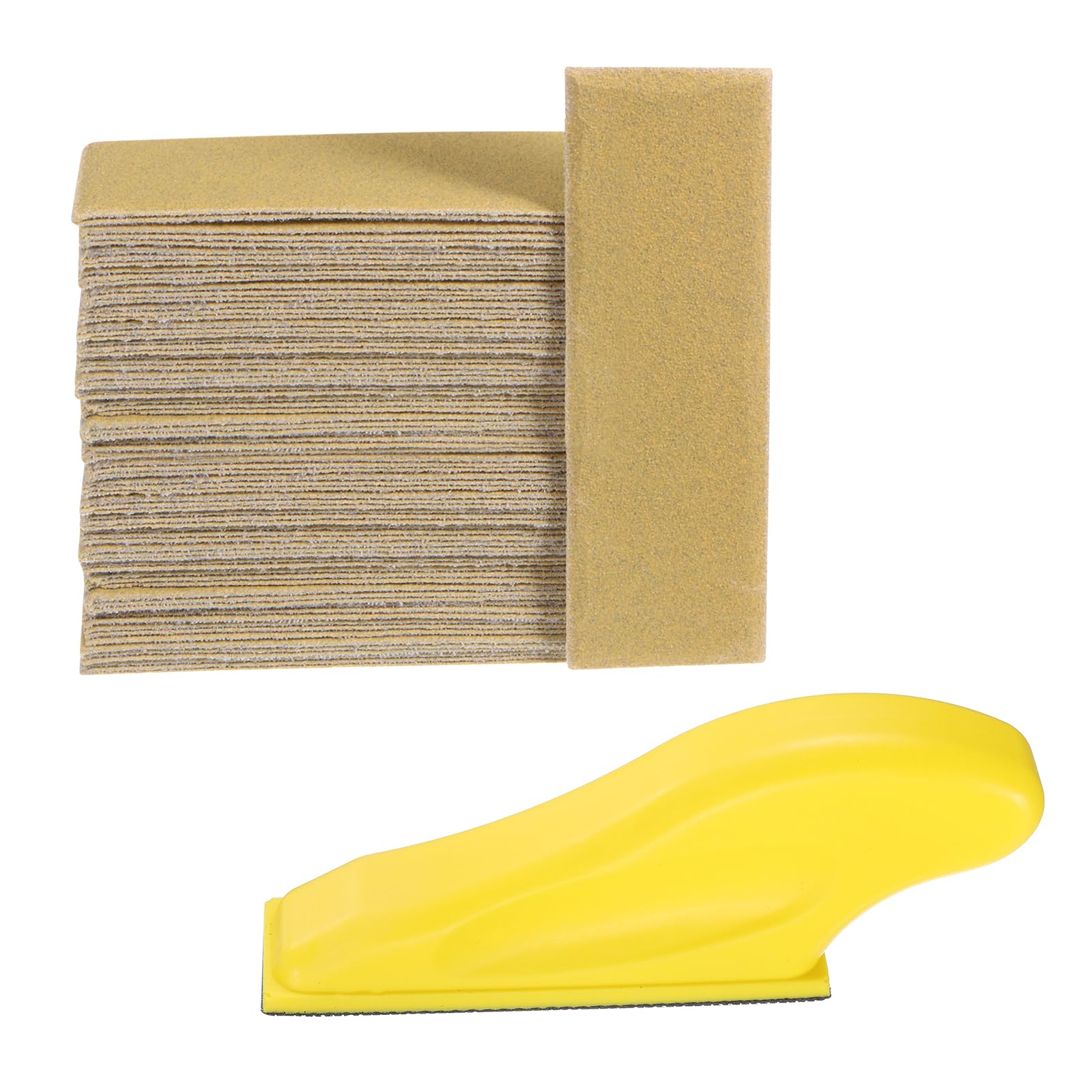 sourcing map 70 Pcs Detail Sander Paper 150 Grit 3.5" x 1.2" Sanding Sheets