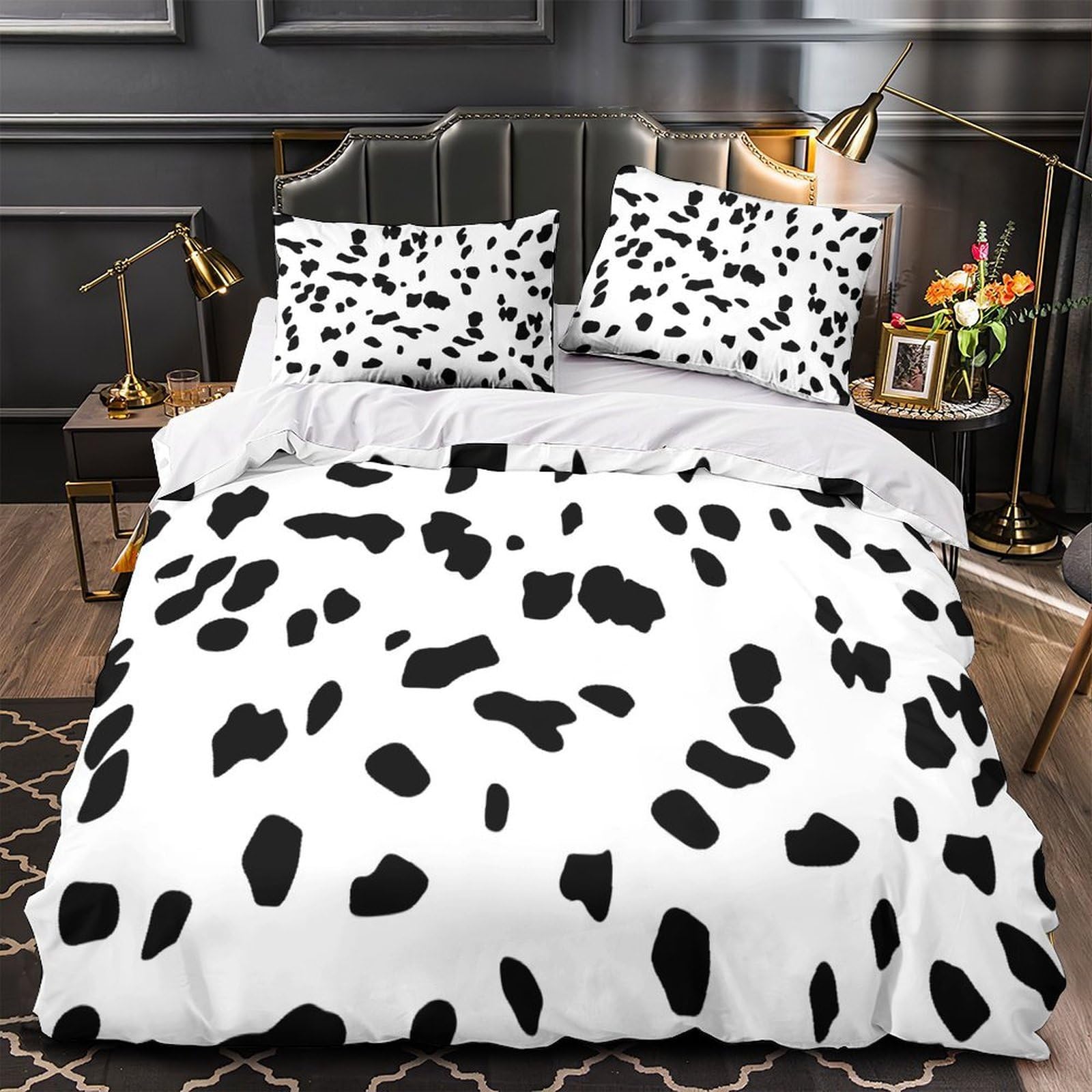 Housse de couette 135x200cm motifs animaliers imprimé 3D microfibre