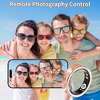 Vista 8 de Anillo inteligente para mujeres y hombres, rastreador de salud y fitness con monitor de frecuencia cardíaca, sueño, oxígeno en sangre, HRV, 128 Oro