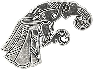 Antique Pewter Viking Raven Pin G043