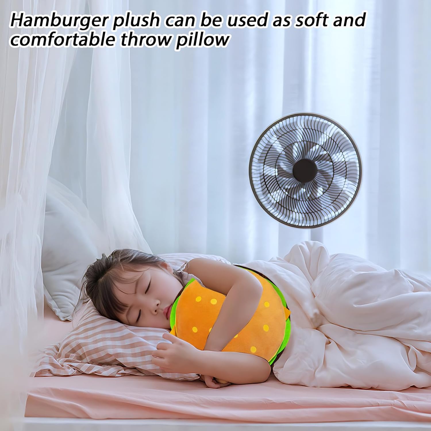 Hamburger Pillow Cheeseburger Plush Stuffed Food Decor Toys Gifts for Kids 11.8" - Image 5