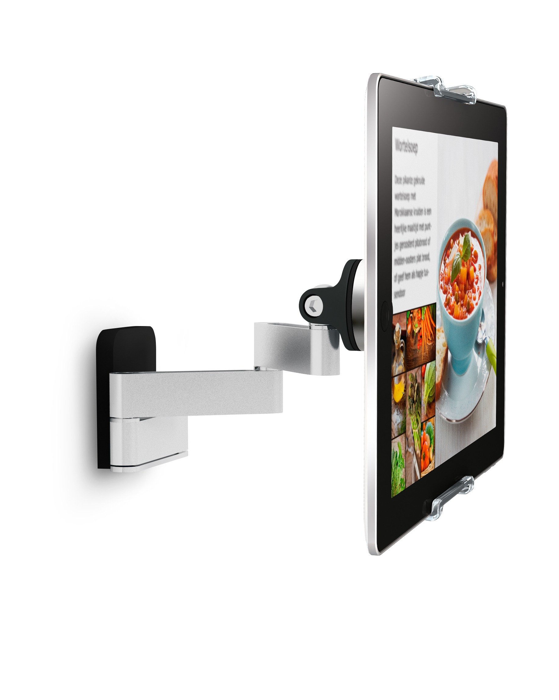 Vogel's TMS 1030 Schwenkbare Tablet Wandhalterung für alle Tablets von 7-13 Zoll, Schwenkbar bis zu 180° (Links/rechts), Bis zu 15° neigbar, Auch geeignet für iPad und Samsung Galaxy Tab, Schwarz
