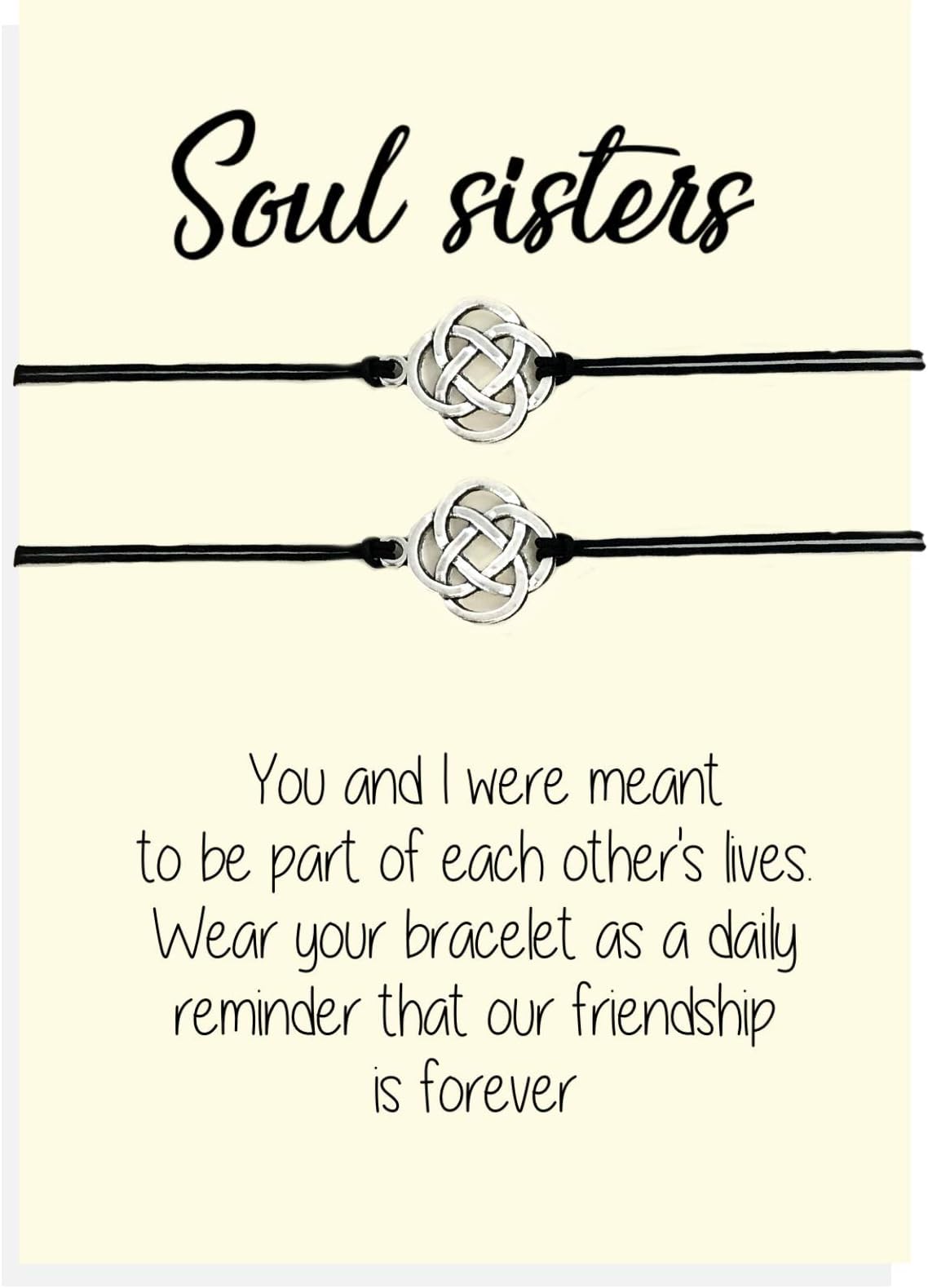 Carrie CloverSoul sister bracelets for 2, Soul sister gift, Soul sister jewelry, Bff bracelet, Bracelet set, Friendship bracelet, Best friend matching bracelets Celtic knot