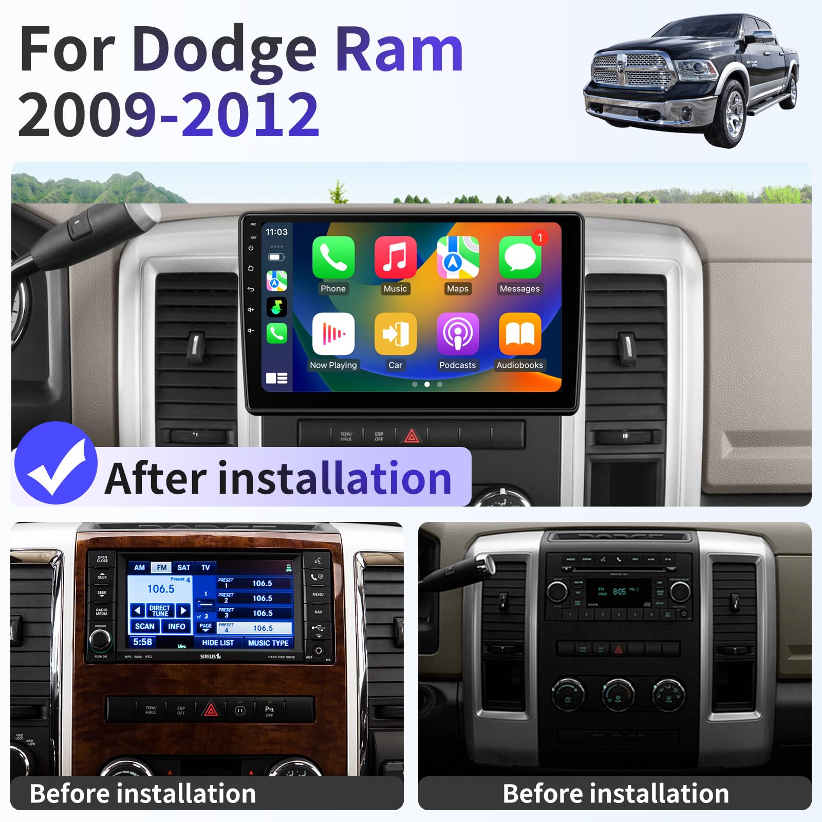 Car Radio for Dodge Ram 1500 - Key Features