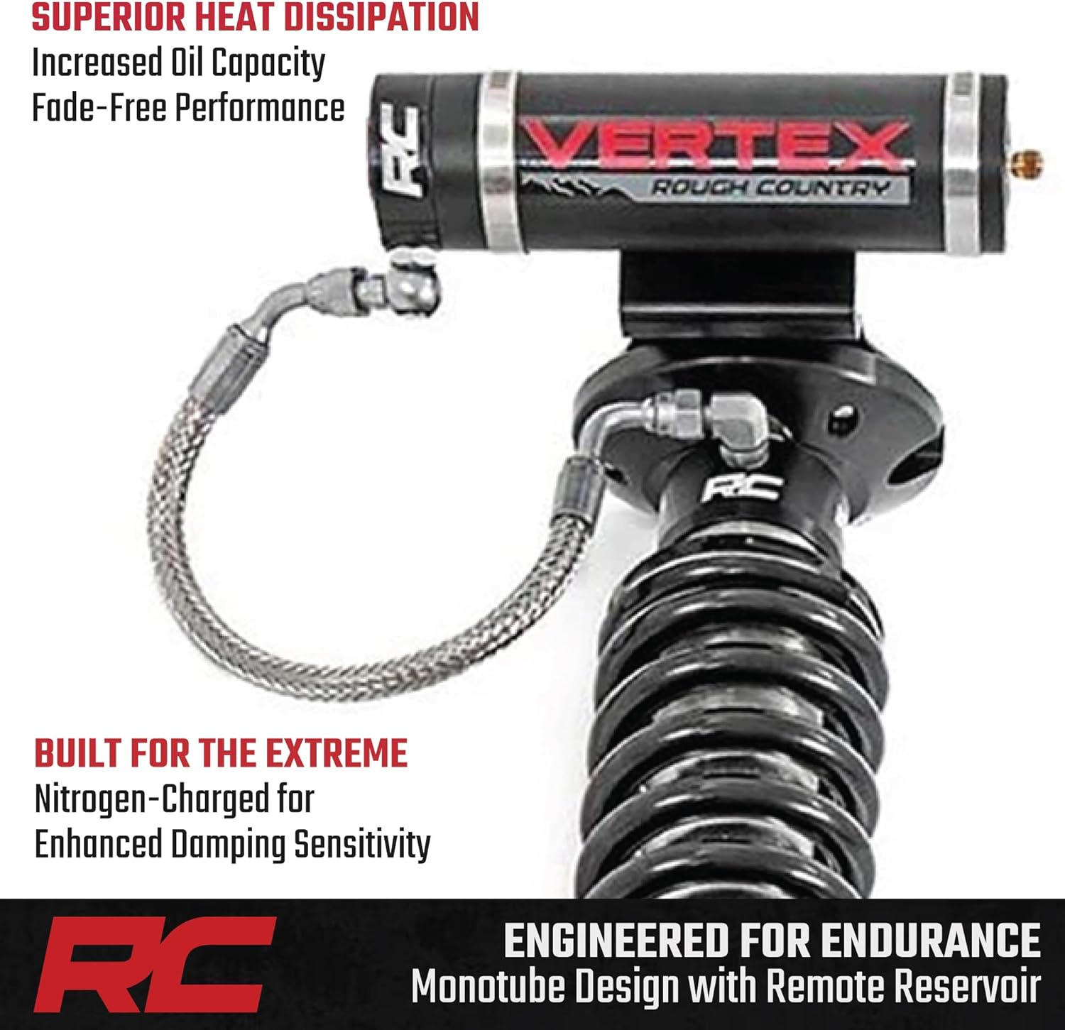 Rough Country 2" Vertex Adjustable Coilovers for 2014-2024 Ford F-150-689012