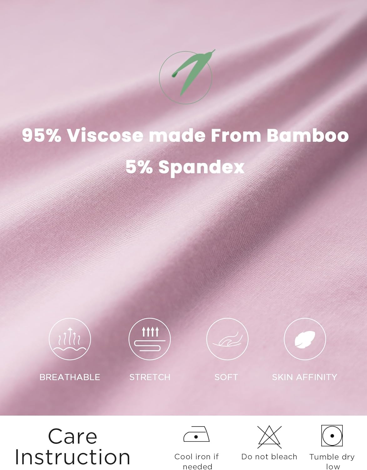 GYS Bamboo Viscose Nightgowns for Women Short Sleeve V Neck Night Shirts with Pockets - Image 5