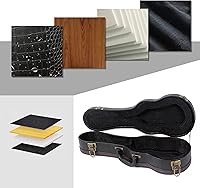 Vista 6 de Funda para ukelele soprano, cuero con patrón de cocodrilo de 21 pulgadas, color negro