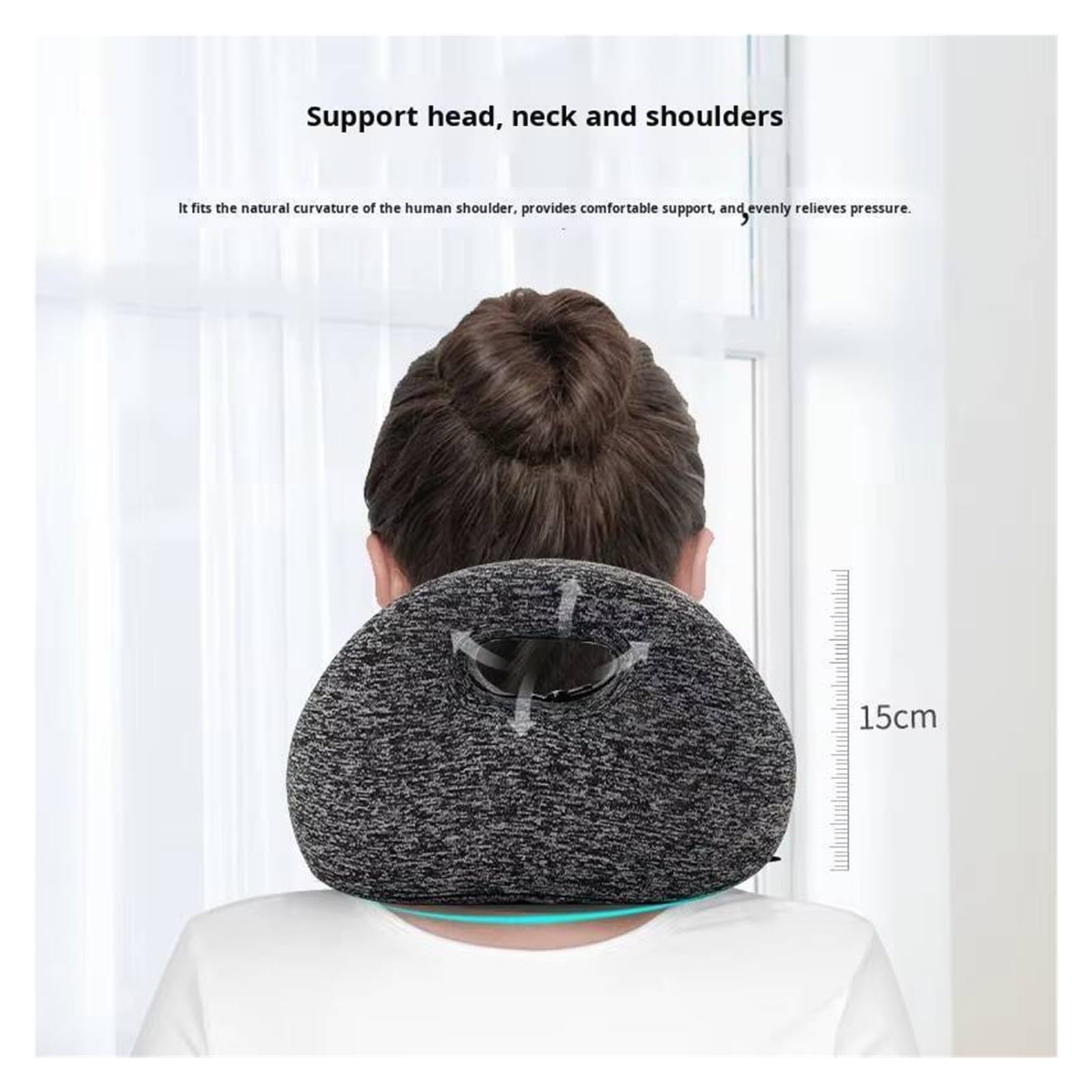 Memory Foam U-Shaped Travel Pillow Snail Style Portable