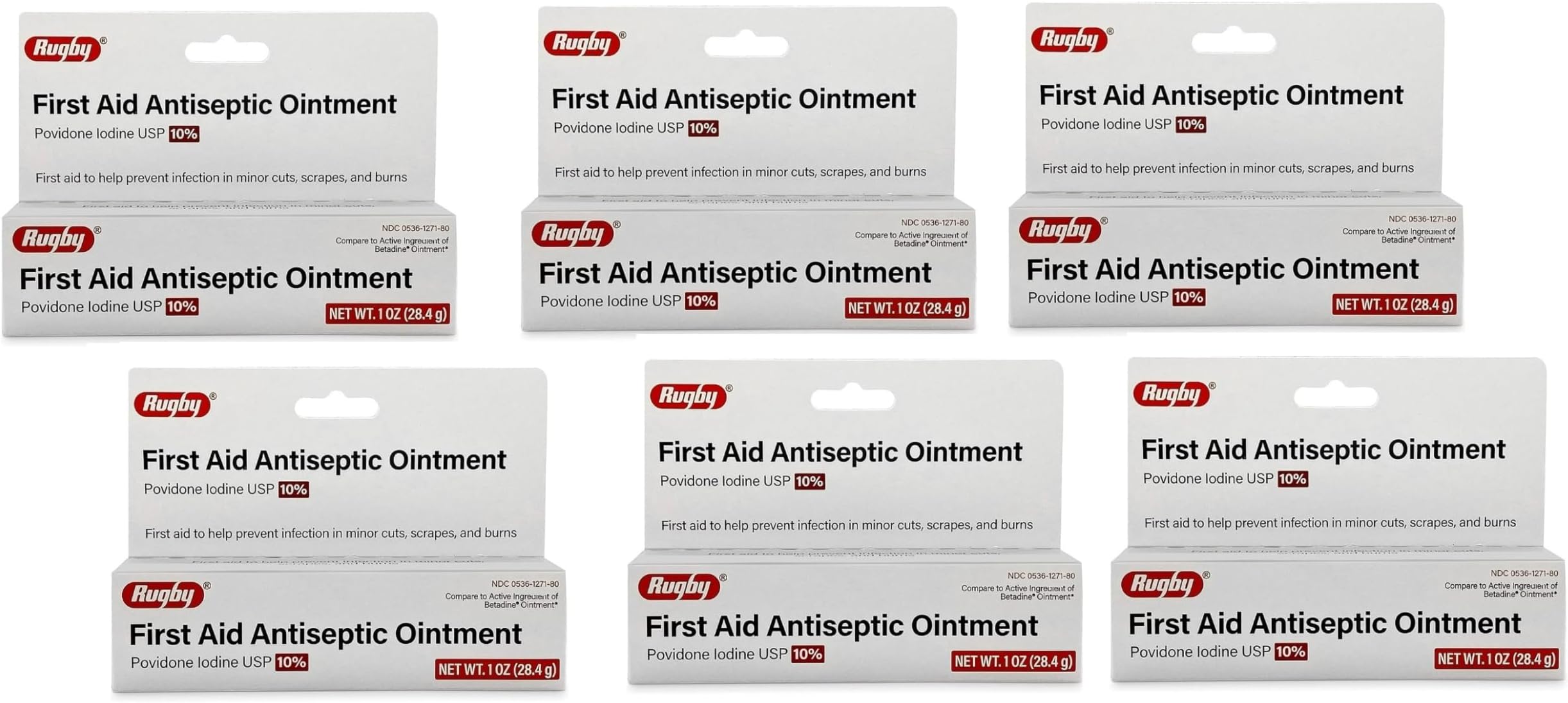 Povidone Iodine 10 % Generic for Betadine Ointment 1 oz. Tube Pack of 6 Tubes Total 6 oz.