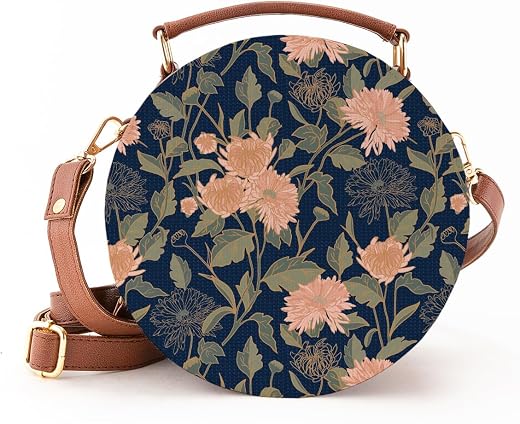 Kalankit Round Sling For Women | Travel Crossbody Bags | Side Bags With Adjustable Strap | Girls Daily Use Sling Bags