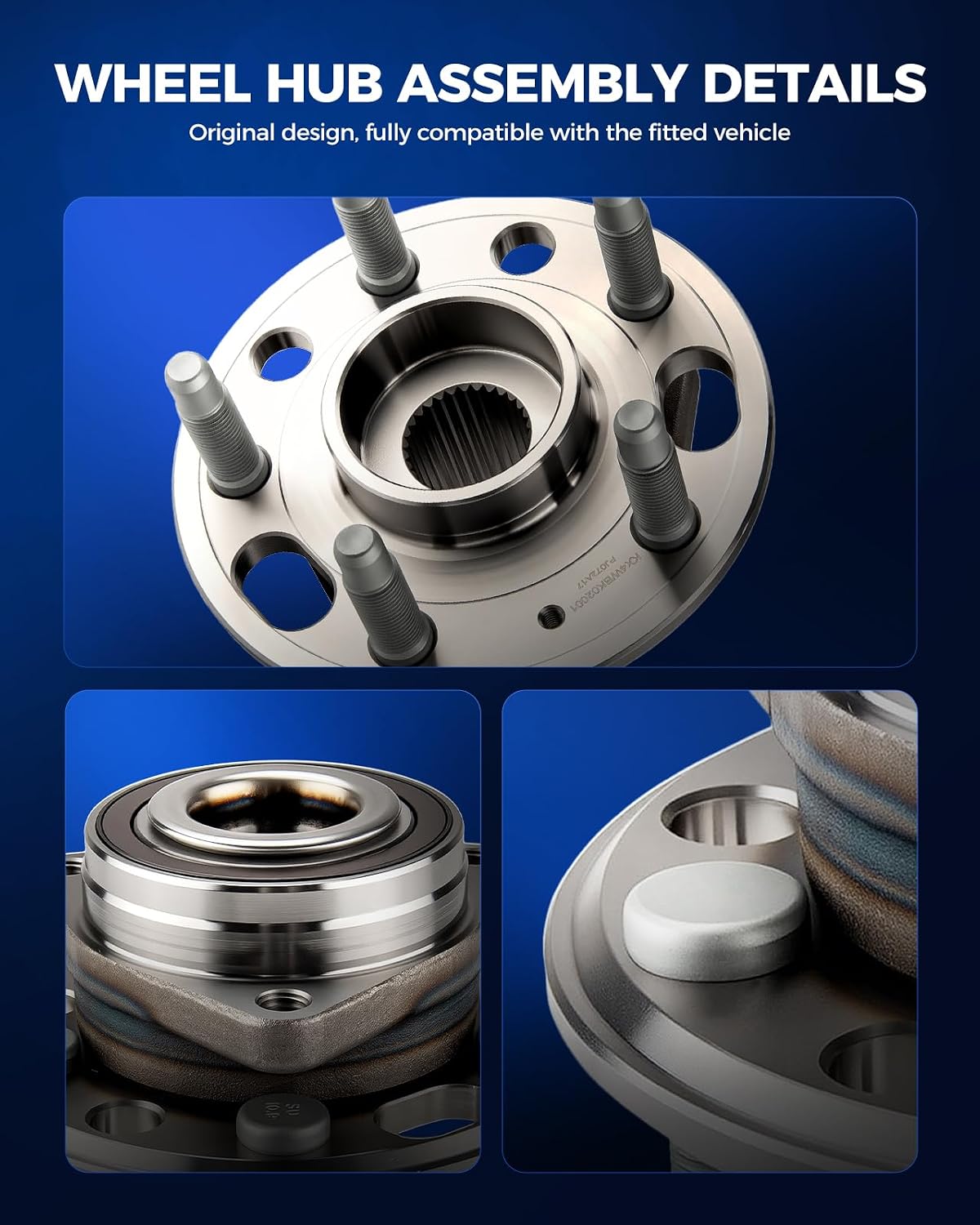 KAX Pair 513288 Front/Rear Wheel Bearing Hub Assembly Fit for GMC Terrain/Chevrolet Equinox 2010-2017, Malibu, Impala & Buick Lacrosse Regal 2010-2016 & Cadillac XTS CTS 2013-2016, 5-Lug