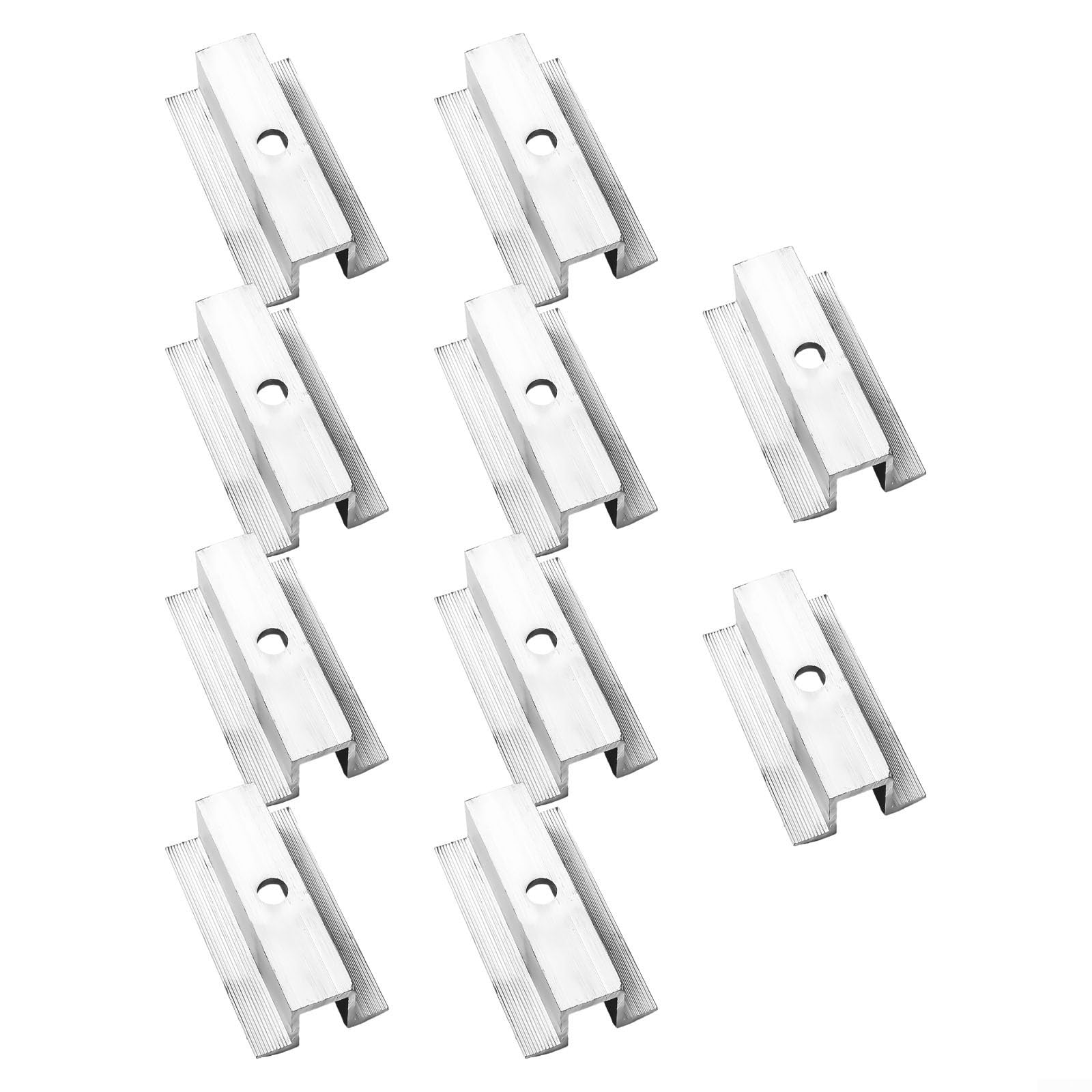 Set mit 10 Mittelklemmen aus Aluminiumlegierung, einfache und sichere Montage (80 mm)