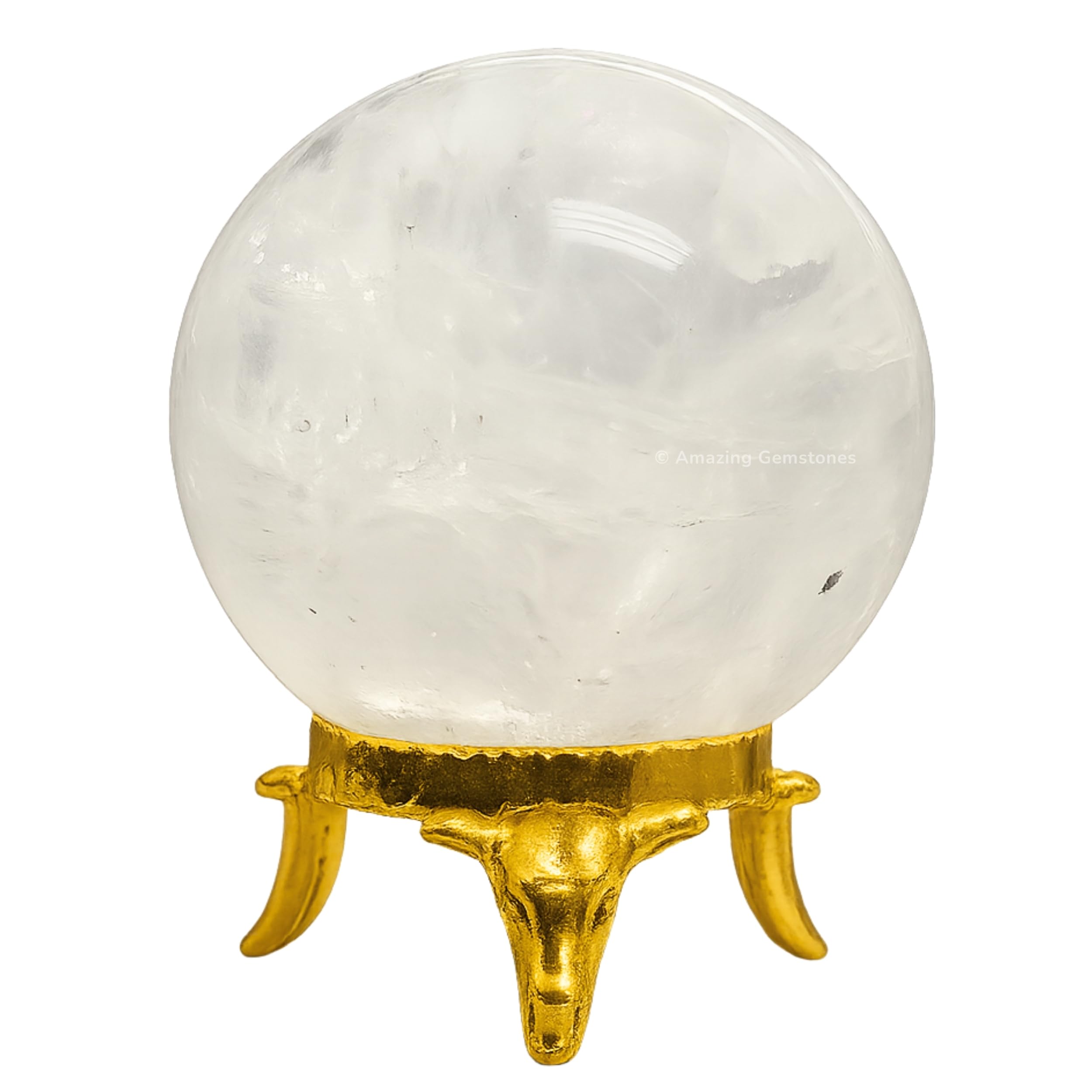 Amazing Gemstone Clear Quartz Crystal Ball with Stand - 2 Inches Crystal Sphere Meditation Balls for Witchcraft and Decorative Balls