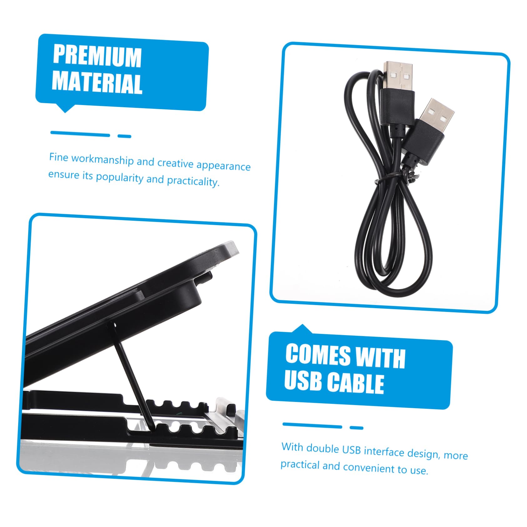 Operitacx Soporte del Radiador para Laptop Enfriador Multifuncional para Computadora Portátil para Uso el Hogar Accesorio para Portátil