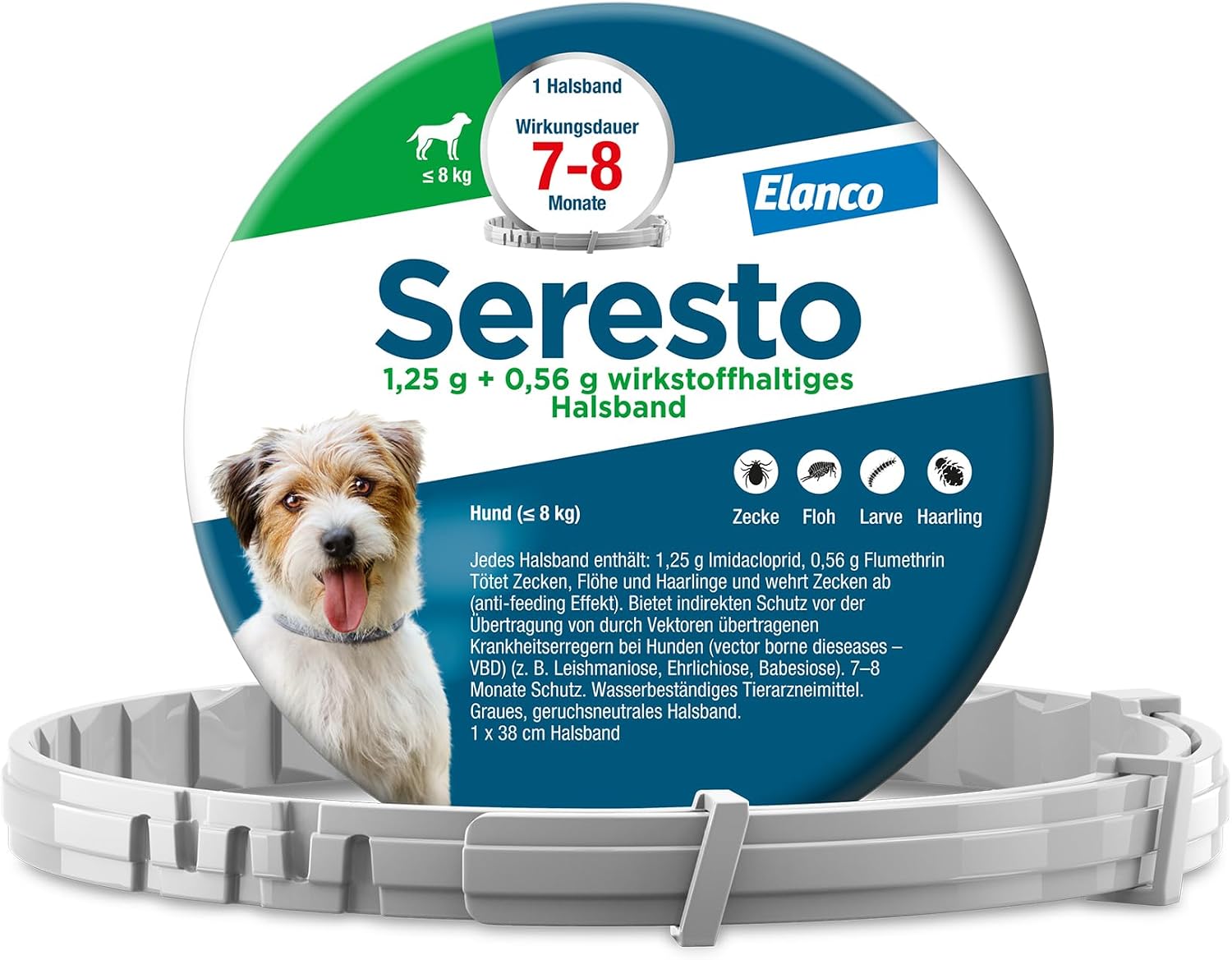 Seresto Collar for Small Dogs 1 Piece Reliable against fleas & ticks. Odourless collar repels parasites from the sting. Also suitable for puppies.