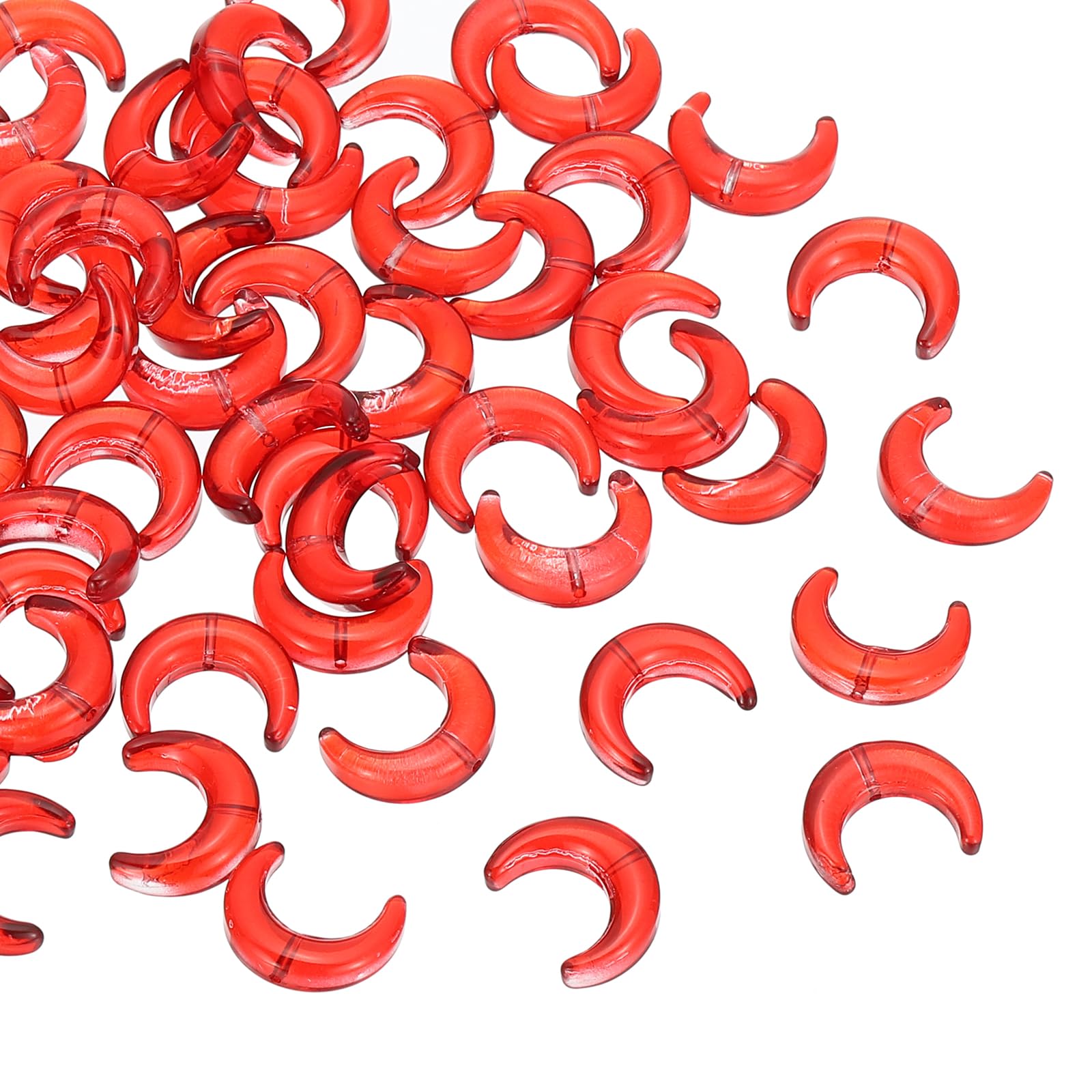 Perles croissant de lune en cristal rouge pour remplacer les breloques ternes de vos bijoux DIY