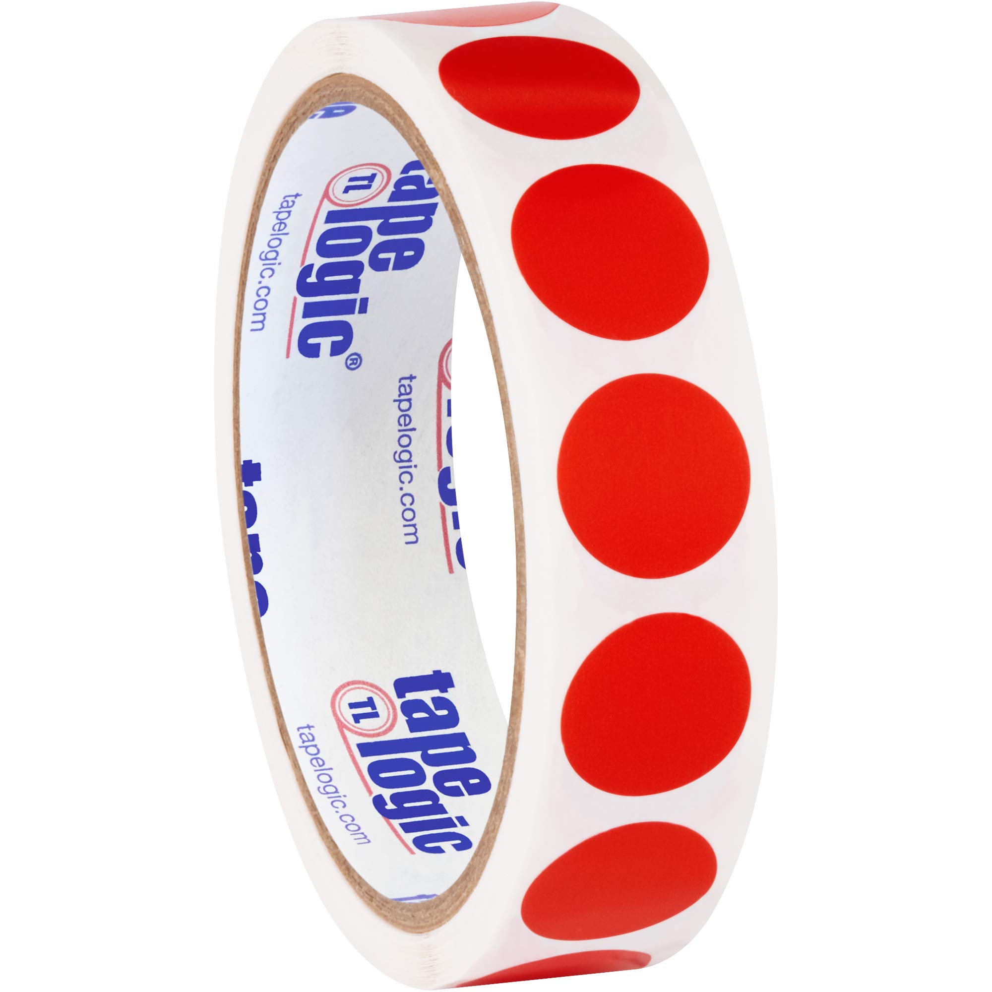 Partners Brand PDL610A Tape Logic Inventory Circle Labels, 3/4", Red (Pack of 500)