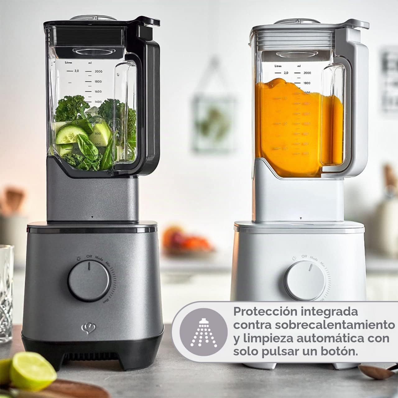 SPRINGLANE Hanno Batidora de Vaso de Alto Rendimiento - 2000 W, 32 000 RPM – Licuadora para Verduras y Frutas con Vaso de Batidora de Tritan de 2,5 L – Batidora de Vaso de Cristal sin BPA