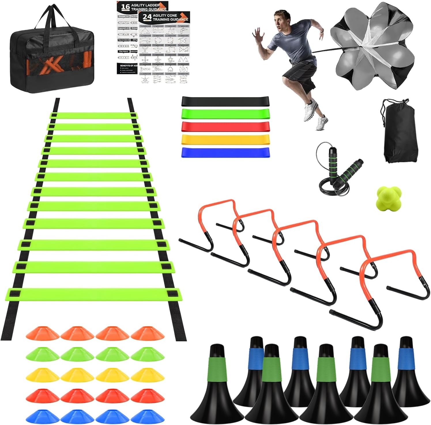 Speed Training Kit Outdoorpal Ultimate Speed Training Equipment Set with Speed Ladder ...