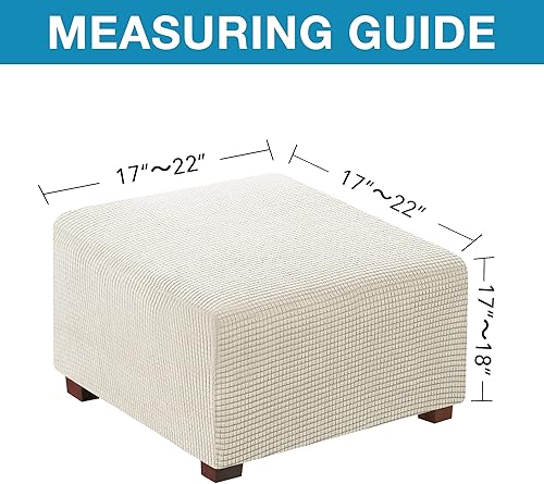 Miniatura 2 de Flamingo P Funda otomana elástica cuadrada, protector de muebles, protector de muebles plegable, protector de muebles, funda suave con parte