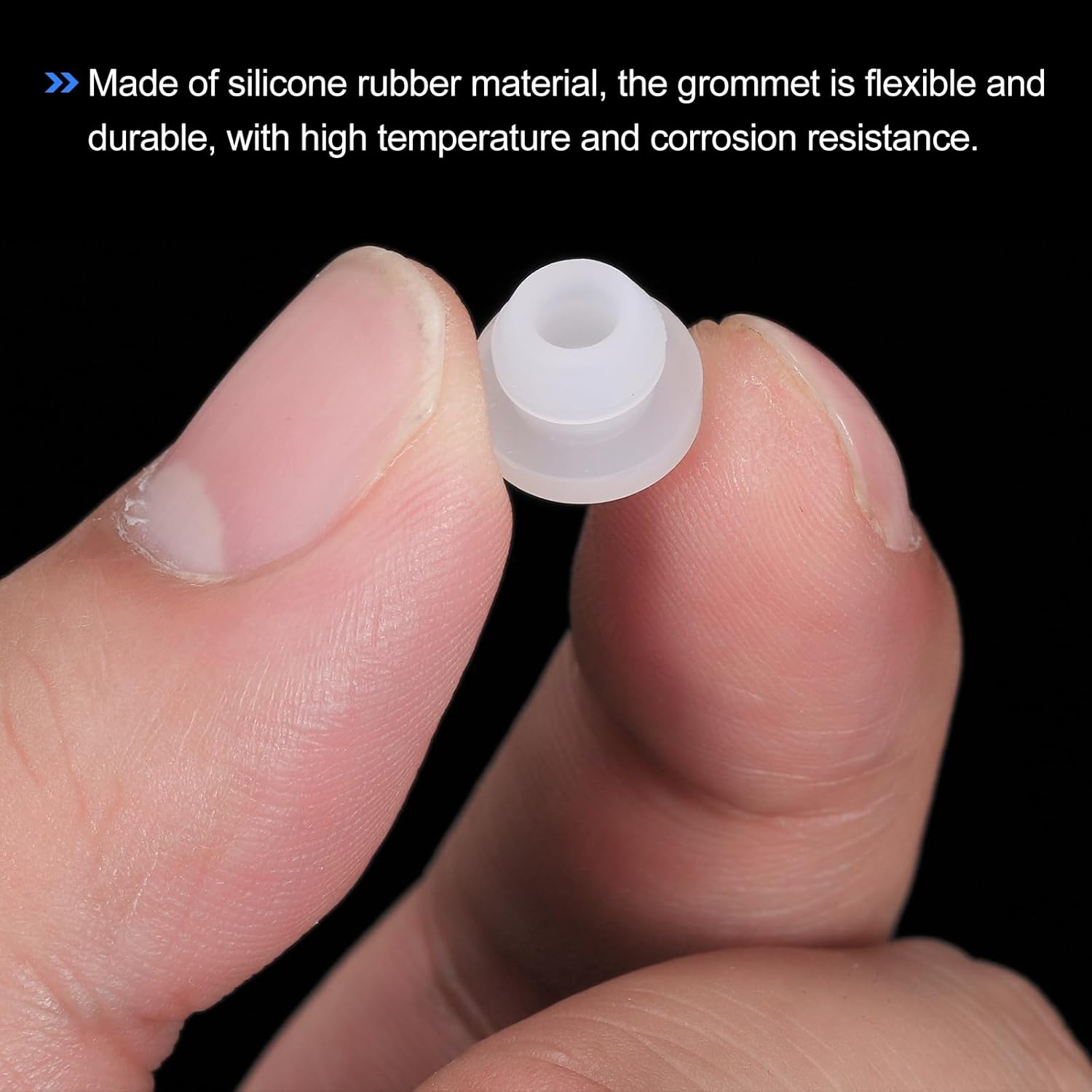 MECCANIXITY 10Pcs Snap Rubber Grommet Plug Mount Dia 6mm ID 3.5mm Narrow Groove Width 2mm Seal Anti-Scratch for Electrical Box Cable Pipes Transparent