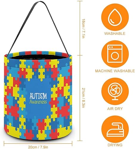 Miniatura 2 de Cesta de dulces para niños, para concientización sobre el autismo, para Halloween, fiesta, decoración del hogar