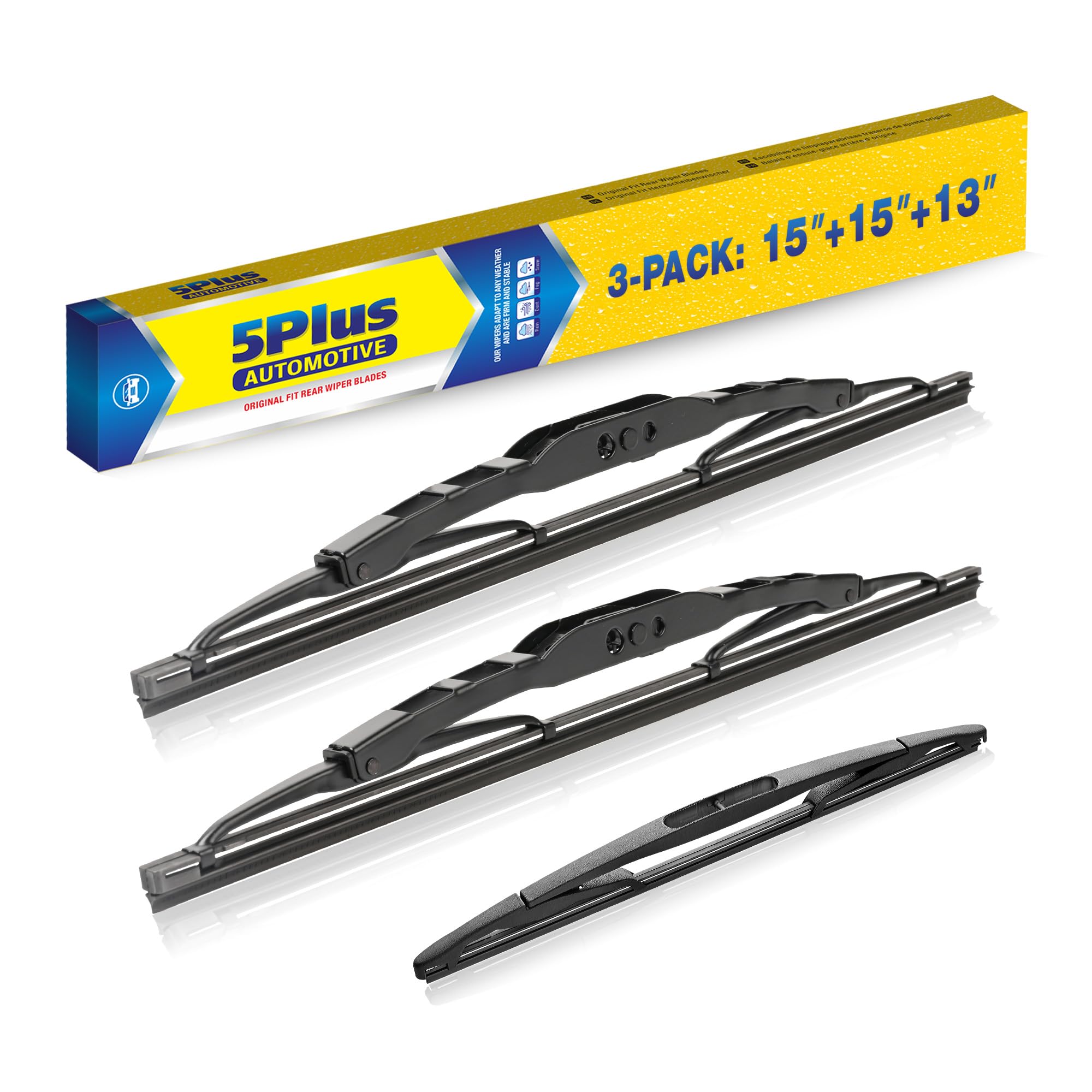 5 PLUS Custom-Fit Wipers fits 2007-2017 Jeep Wrangler JK Windshield Wipers