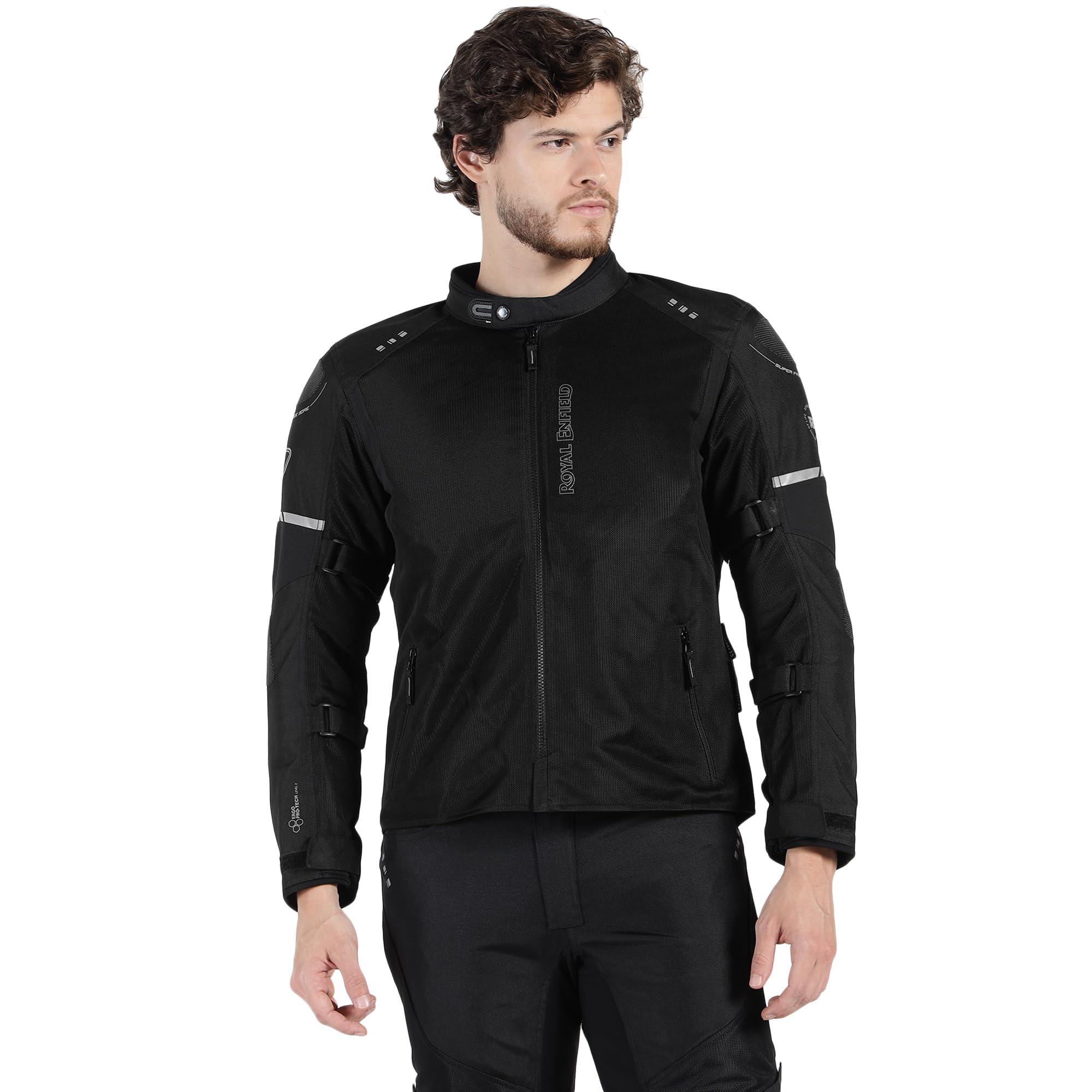 Royal Enfield EXPLORER NEO | Protection: Safetech CE Level 2 Protectors at Shoulder & Elbow | Rider-Focused Comfort: Stretch Polyester | Two Zippered Side Pockets BLACK M-image-20