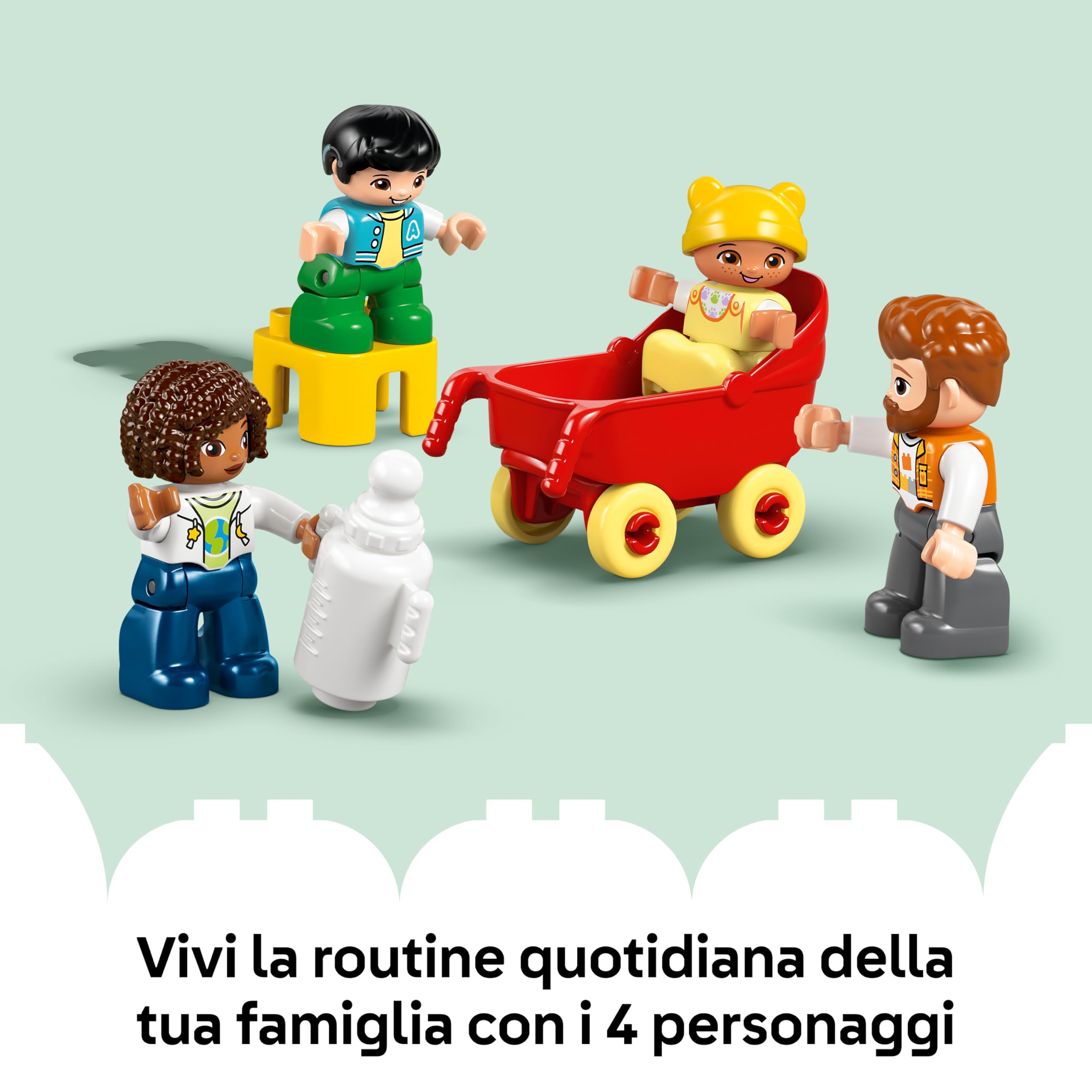 LEGO DUPLO Casa Familiare Moderna 3 in 1 con Personaggi - Giocattolo Didattico per la Motricità Fine - Giochi Montessori con Casa delle Bambole - Regalo per Bambine e Bambini da 2 Anni in su - 10470