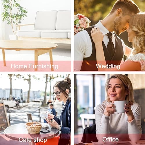 Miniatura 6 de HOMSFOU 2 ramos de flores artificiales rojas, arreglos florales de seda realistas para fiestas, hogar, centros de mesa